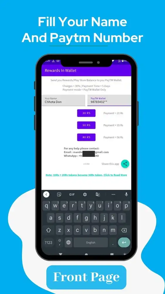 Rewardsin wallet app